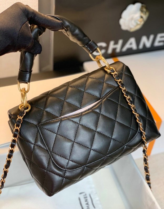 Chanel Lambskin Flap Bag Black A13106