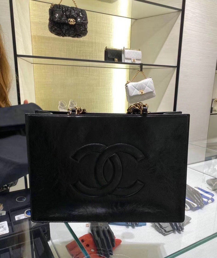 Chanel Shiny Aged Calfskin Shopping Bag AS1943