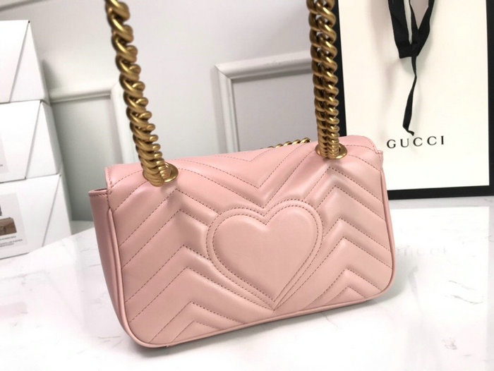 Gucci GG Marmont Matelasse Mini Bag Pink 446744