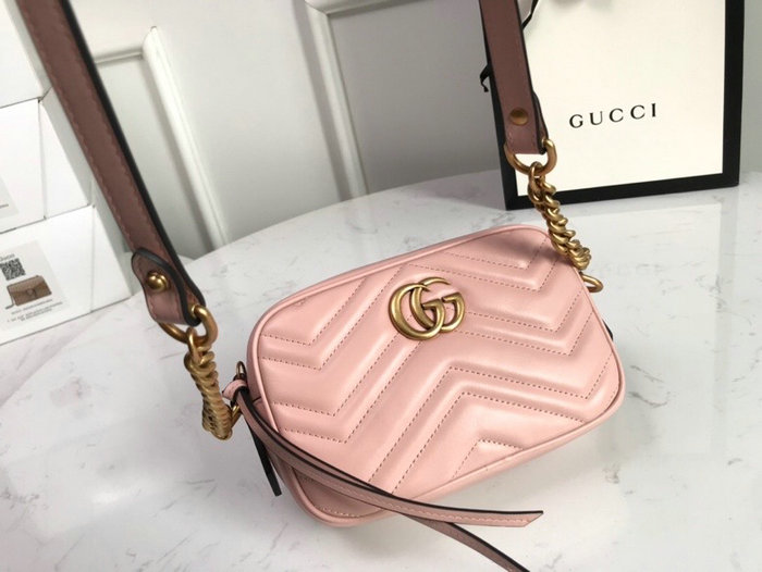 Gucci GG Marmont Matelasse Mini Bag Pink 448065