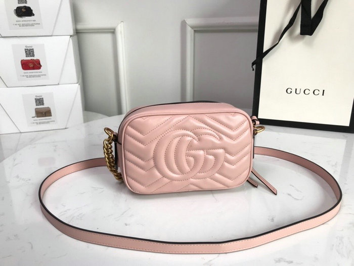 Gucci GG Marmont Matelasse Mini Bag Pink 448065