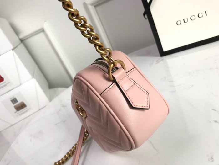 Gucci GG Marmont Matelasse Mini Bag Pink 448065