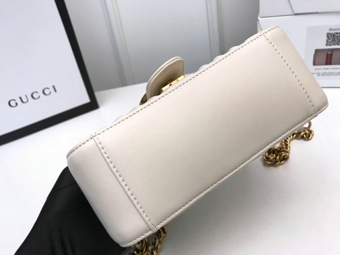 Gucci GG Marmont Mini Top Handle Bag White 547260