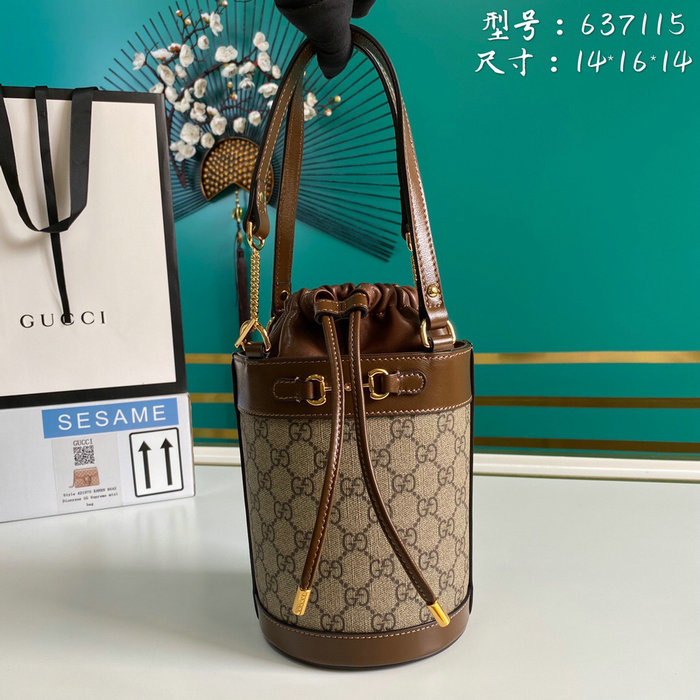 Gucci Horsebit 1955 Small Bucket Bag 637115