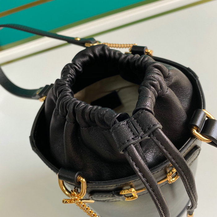 Gucci Horsebit 1955 Small Bucket Bag Black 637115