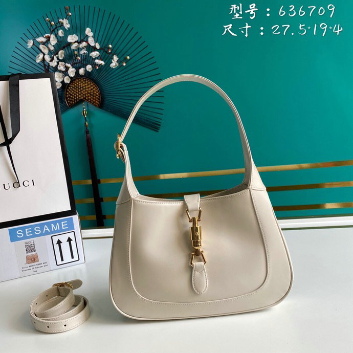 Gucci Jackie 1961 Small Hobo Bag White 636709