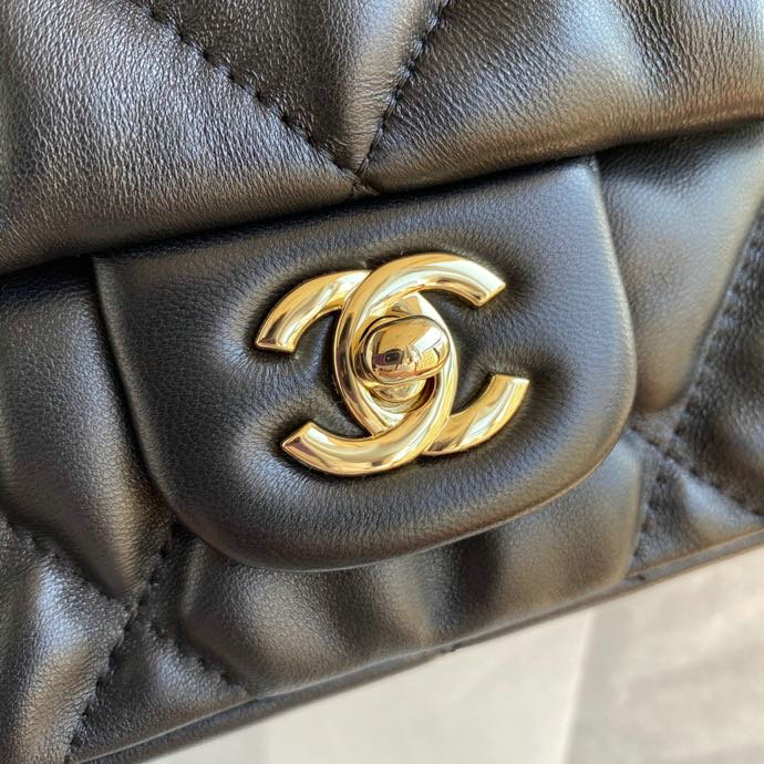 Chanel Leather Small Flap Bag Black AS2232