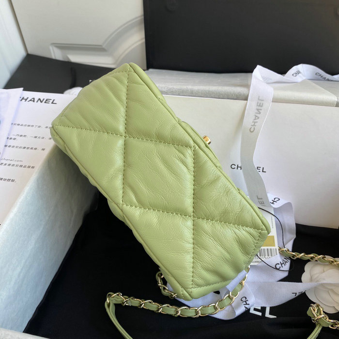 Chanel Leather Small Flap Bag Green AS2232