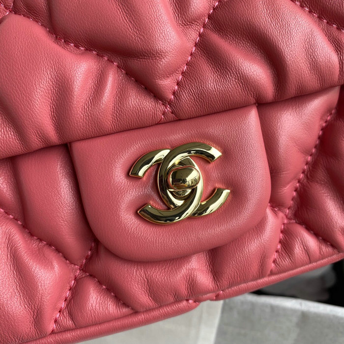 Chanel Leather Small Flap Bag Pink AS2232