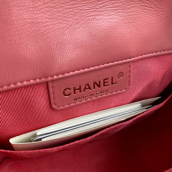 Chanel Leather Small Flap Bag Pink AS2232