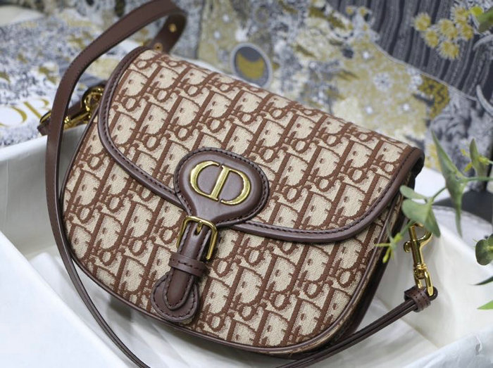 Medium Dior Oblique Jacquard Bobby Bag Brown M9319