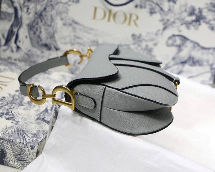 Dior Grained Calfskin Saddle Bag Blue M9001