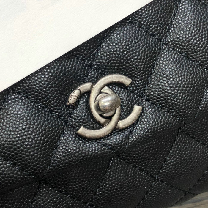 Chanel Small Flap Bag with Top Handle Black A929901