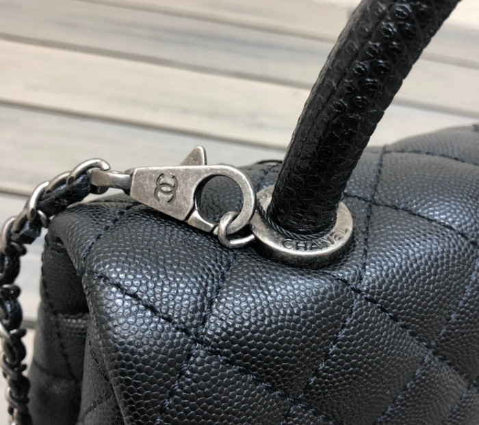 Chanel Small Flap Bag with Top Handle Black A929903