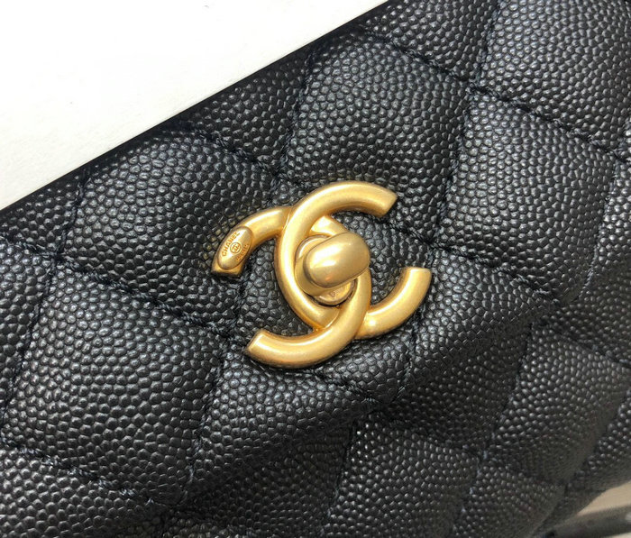 Chanel Small Flap Bag with Top Handle Black A929904