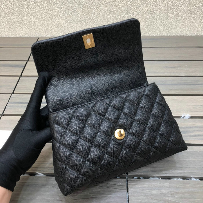 Chanel Small Flap Bag with Top Handle Black A929904