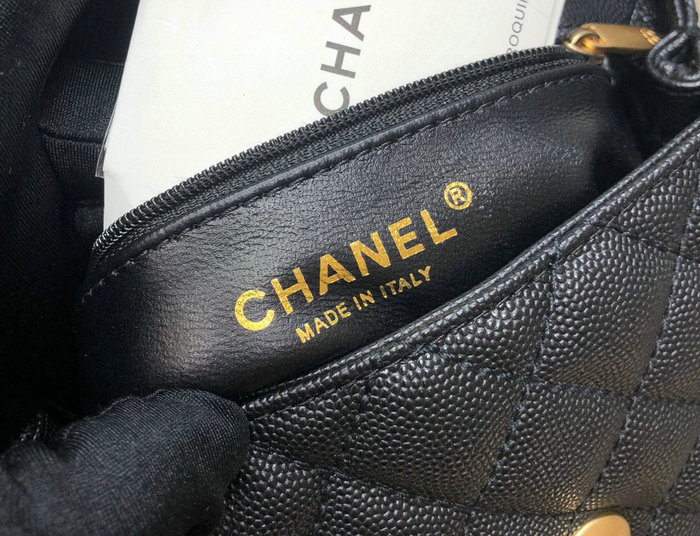 Chanel Small Flap Bag with Top Handle Black A929904