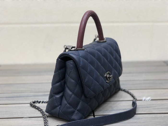 Chanel Small Flap Bag with Top Handle Blue A929906