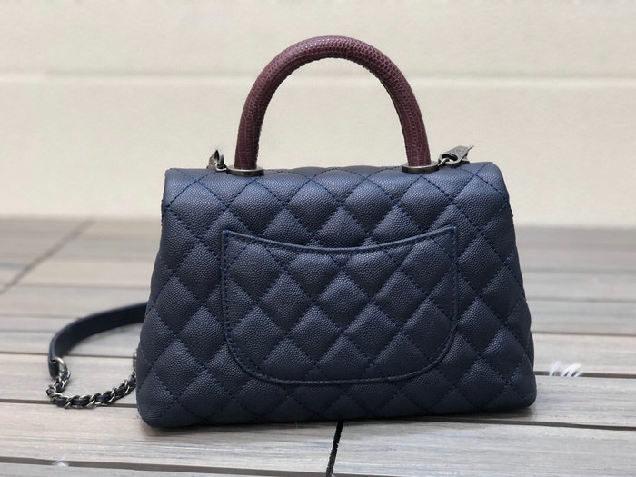 Chanel Small Flap Bag with Top Handle Blue A929906