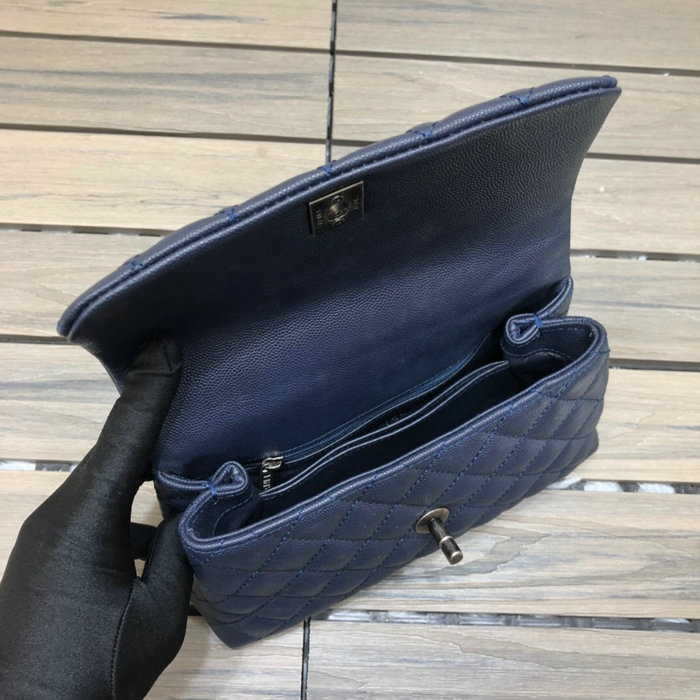 Chanel Small Flap Bag with Top Handle Blue A929906