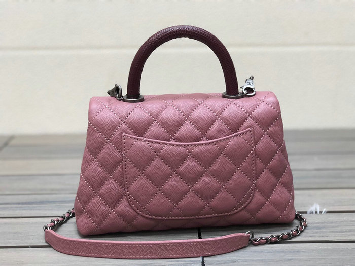 Chanel Small Flap Bag with Top Handle Pink A92990