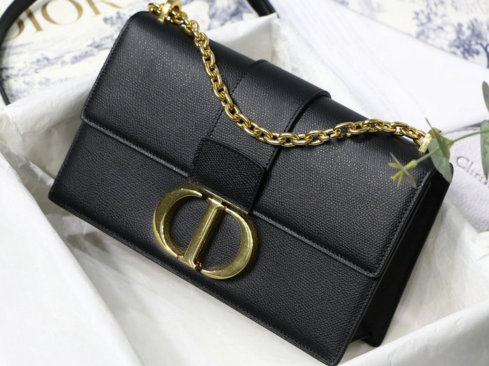 Dior Grained Calfskin 30 Montaigne Chain Bag Black M9208