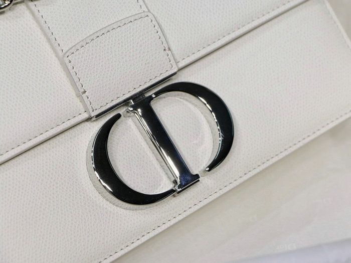 Dior Grained Calfskin 30 Montaigne Chain Bag White M9208