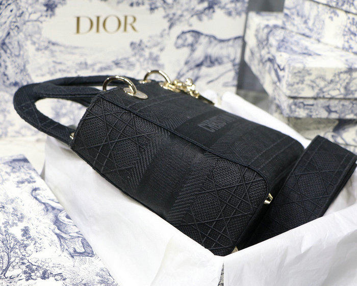 Dior Medium Lady D-lite Bag Black M0565