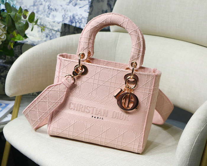 Dior Medium Lady D-lite Bag Pink M0565