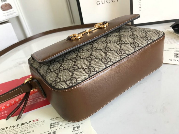 Gucci Horsebit 1955 Small Shoulder Bag Brown 645454