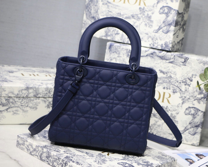 Lady Dior Ultra-Matte Bag Blue D92401