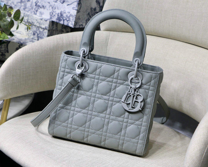 Lady Dior Ultra-Matte Bag Grey D92401