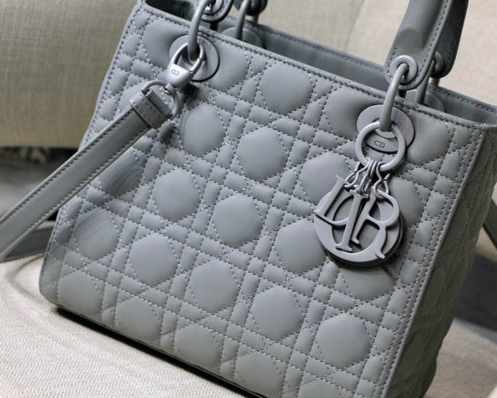 Lady Dior Ultra-Matte Bag Grey D92401