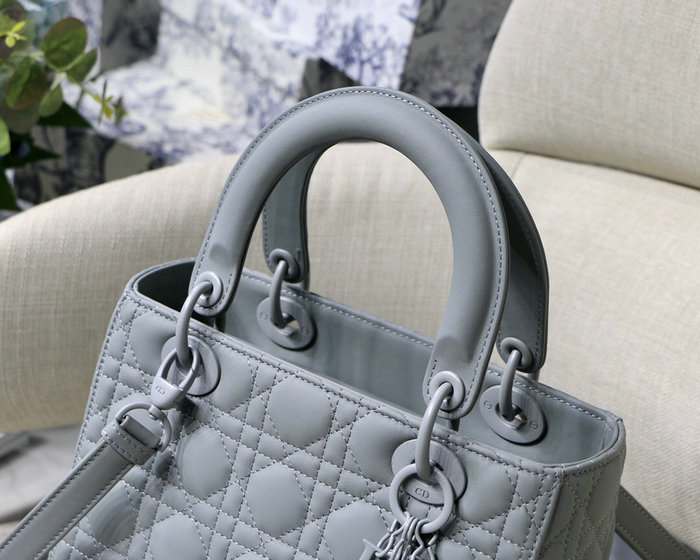 Lady Dior Ultra-Matte Bag Grey D92401