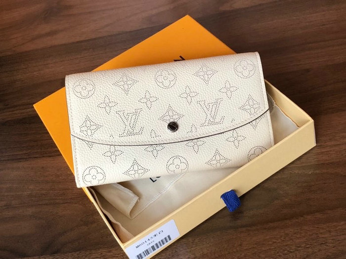 Louis Vuitton Mahina Leather Iris Wallet Cream M60143