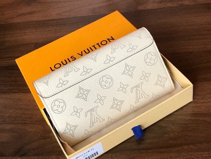 Louis Vuitton Mahina Leather Iris Wallet Cream M60143