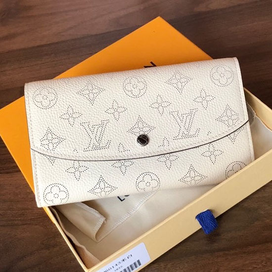 Louis Vuitton Mahina Leather Iris Wallet Cream M60143