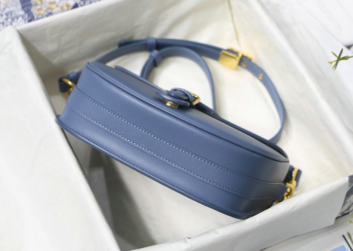 Medium Dior Box Calfskion Bobby Bag Blue M9319