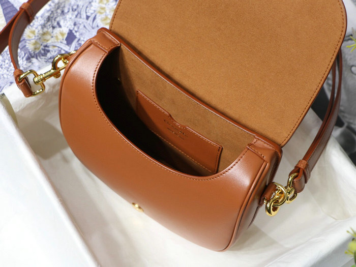 Medium Dior Box Calfskion Bobby Bag Dark Tan M9319