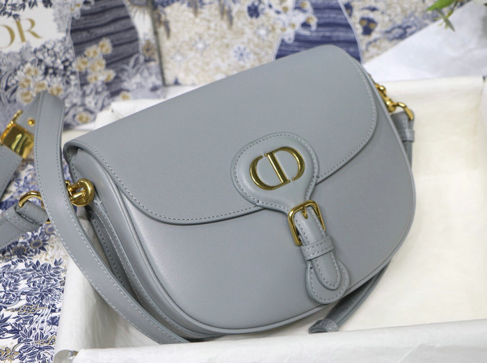 Medium Dior Box Calfskion Bobby Bag Grey M9319