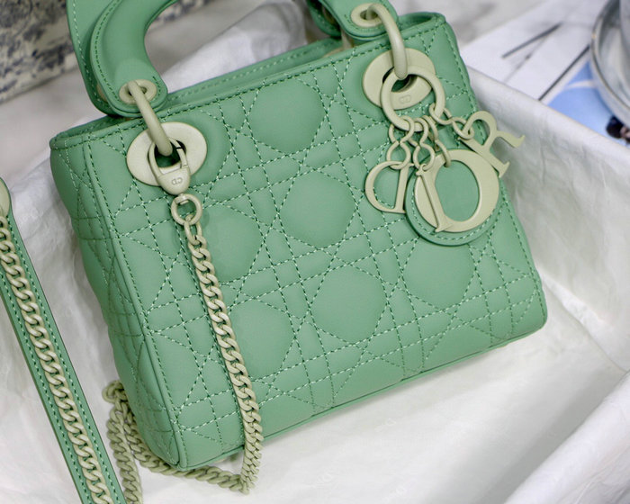 Mini Lady Dior Ultra-Matte Bag Green D91702