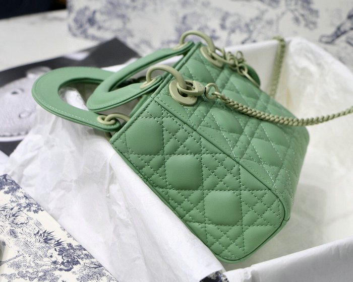 Mini Lady Dior Ultra-Matte Bag Green D91702