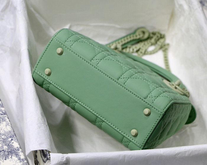 Mini Lady Dior Ultra-Matte Bag Green D91702