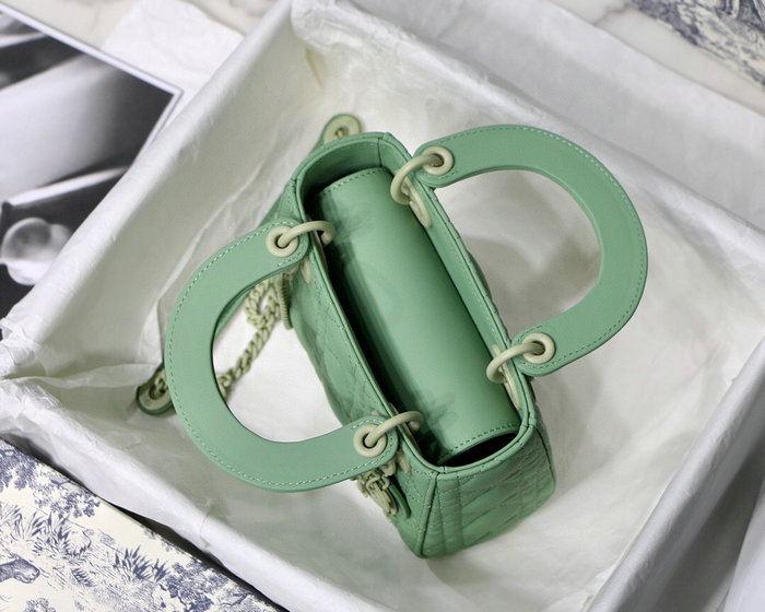 Mini Lady Dior Ultra-Matte Bag Green D91702