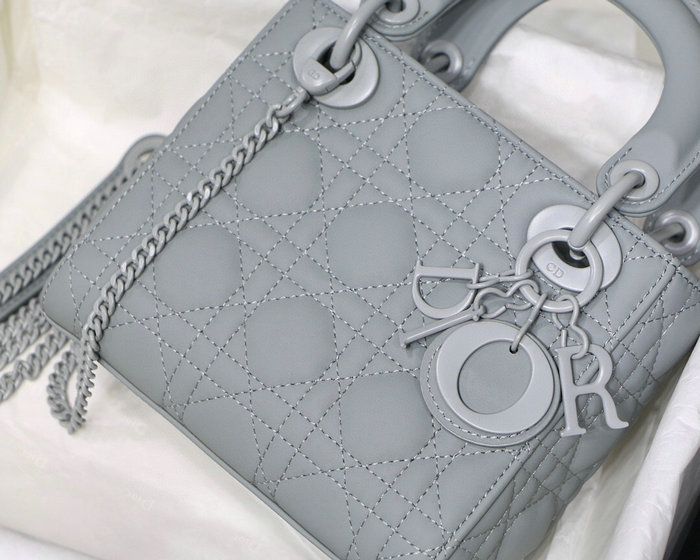 Mini Lady Dior Ultra-Matte Bag Grey D91702