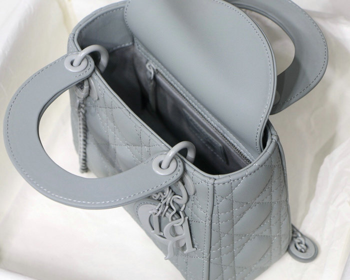 Mini Lady Dior Ultra-Matte Bag Grey D91702