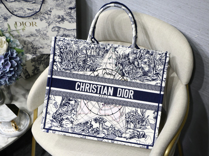 Dior Embroidered Canvas Book Tote MD12871