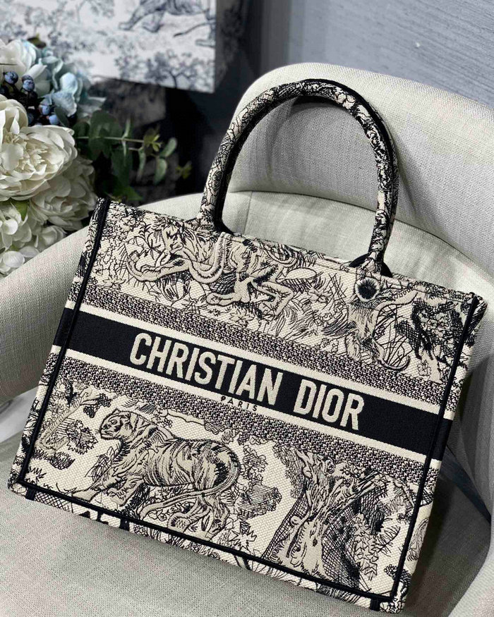 Dior Embroidered Canvas Book Tote MD12872