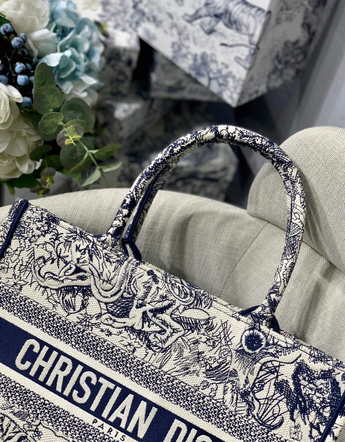 Dior Embroidered Canvas Book Tote MD12873