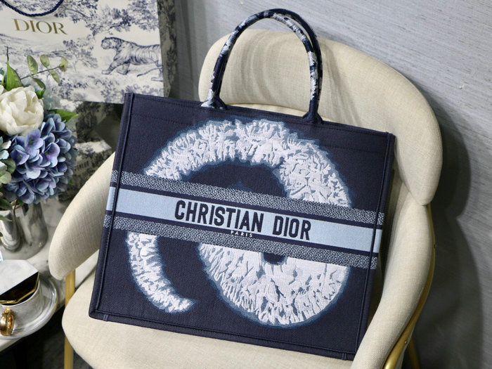 Dior Embroidered Canvas Book Tote MD12875